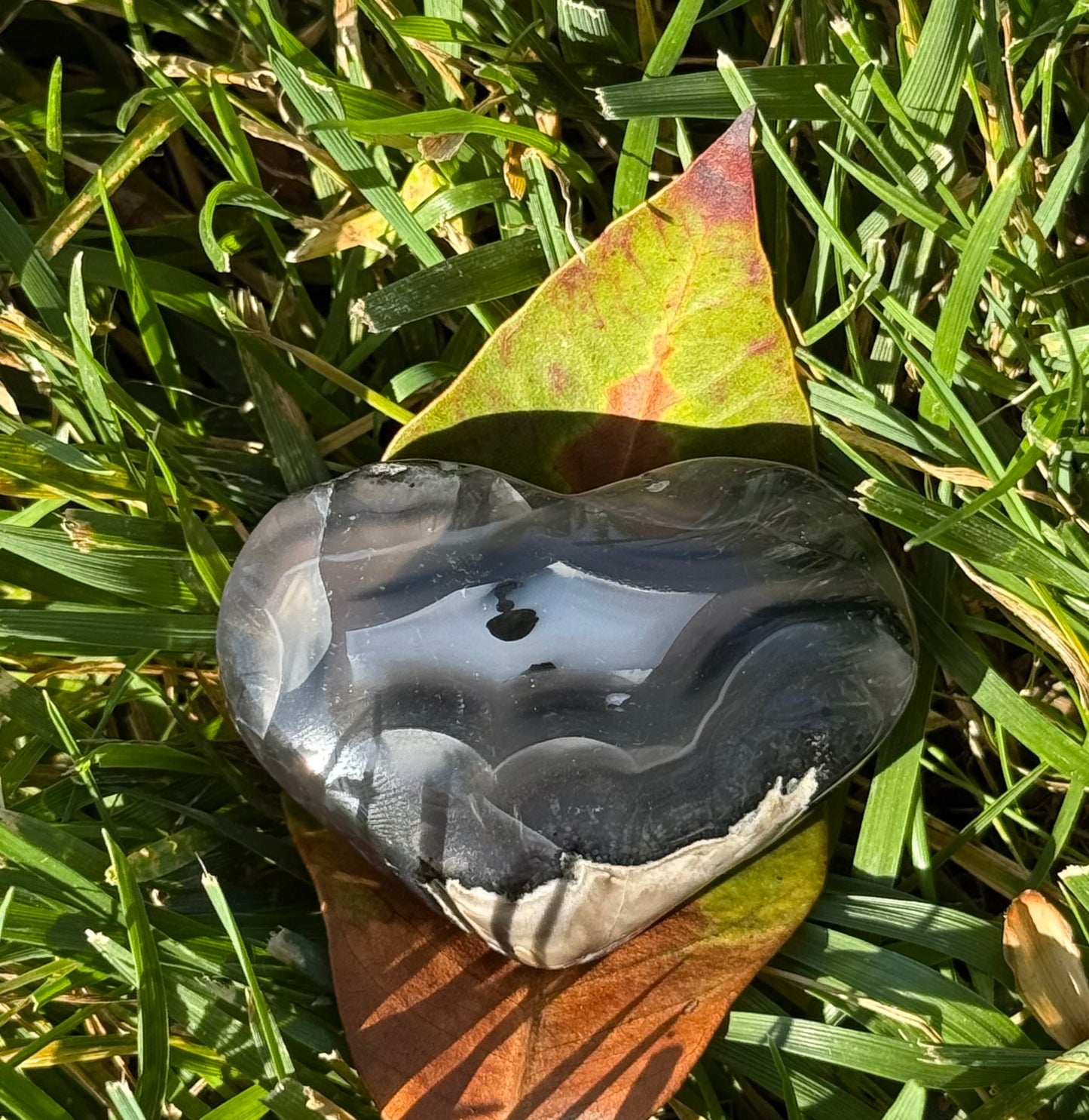 Volcanic Agate Heart