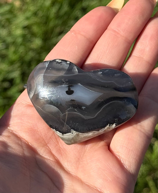 Volcanic Agate Heart