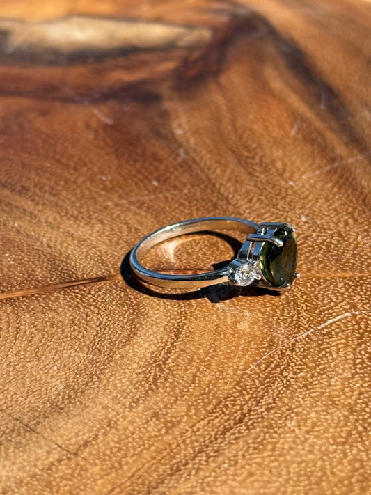 Faceted Heart Ring