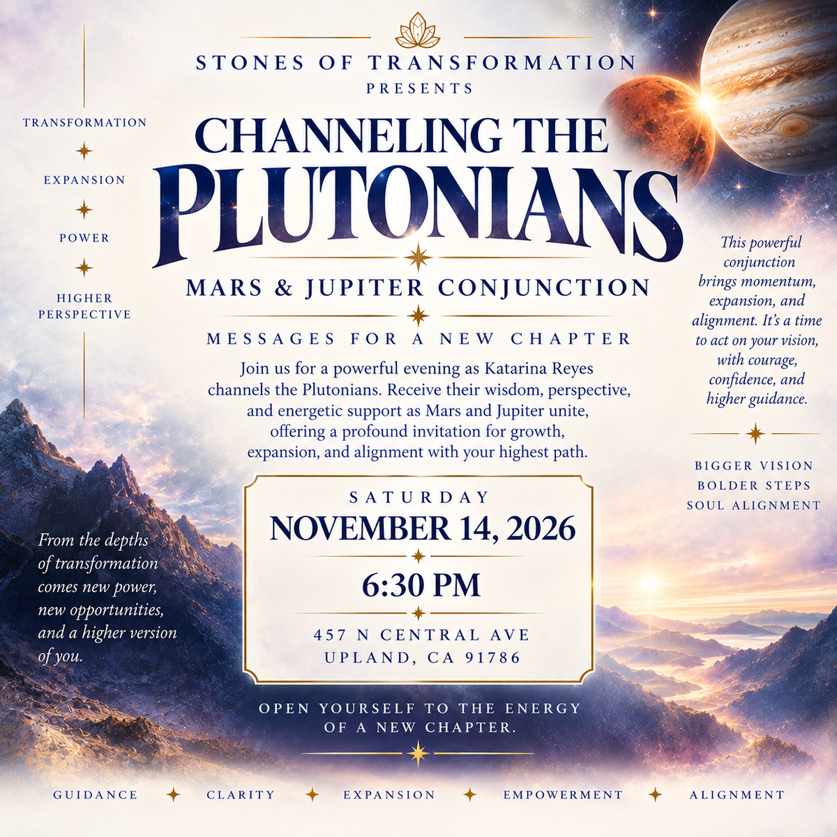 Plutonians & the Mars-Jupiter Conjunction 11/14/26