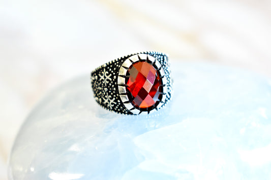 Garnet Ring (Size 11) - Stones of Transformation