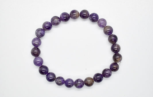 Chevron Amethyst with Cacoxenite Bracelet (8mm) - Stones of Transformation
