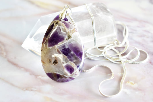 Chevron Amethyst Pendant