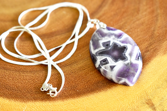 Chevron Amethyst Necklace - Stones of Transformation
