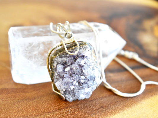 Amethyst Pendant Necklace - Stones of Transformation
