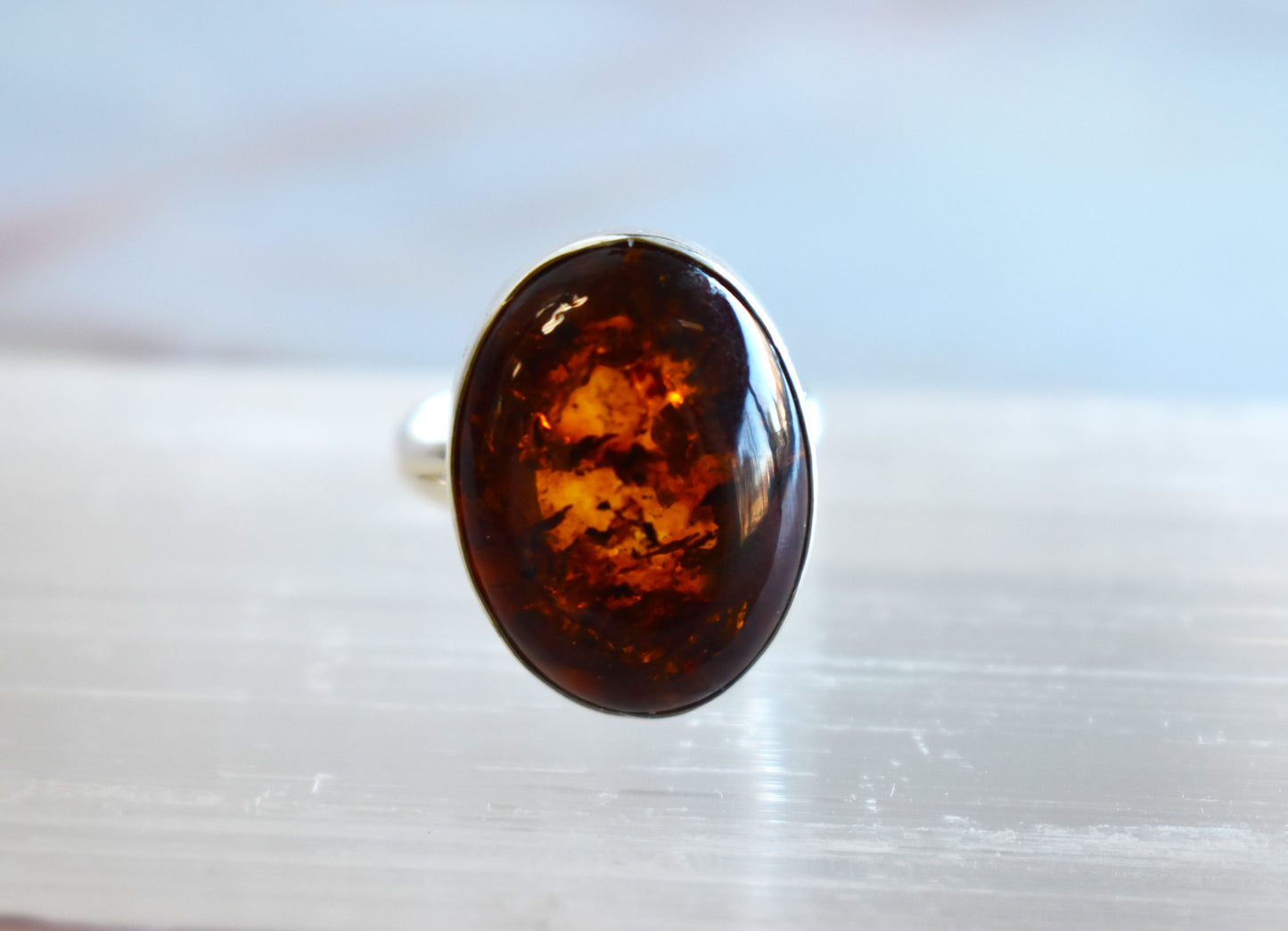Amber Ring (Size 6.5)
