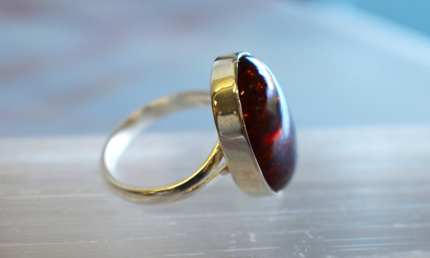 Amber Ring (Size 6.5)