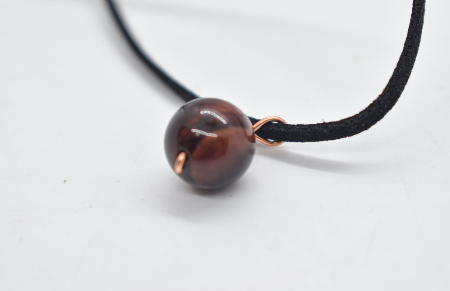 Copper Red Tigers Eye Bead Necklace