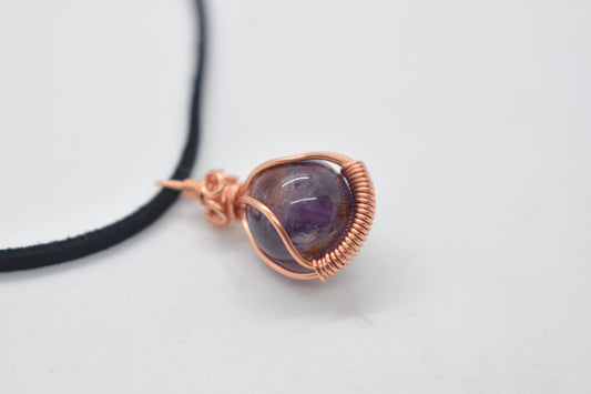 Copper Wrapped Super 7 (Melody's Stone) Bead Necklace