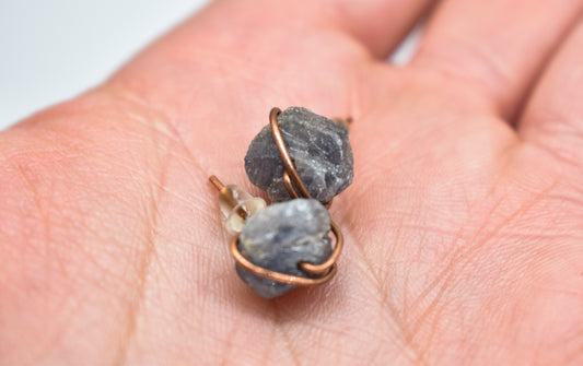 Copper Sapphire Earrings