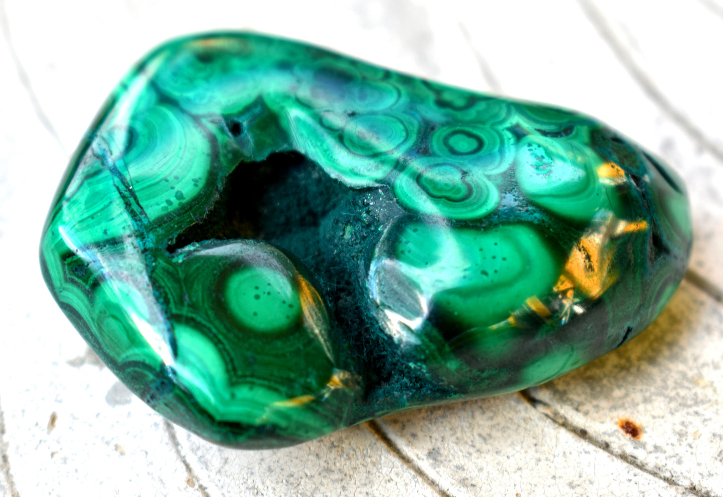 Malachite Palm Stone