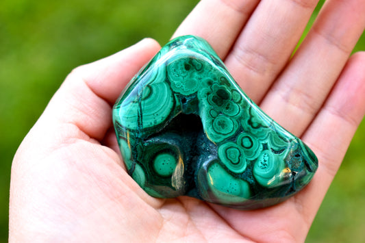 Malachite Palm Stone