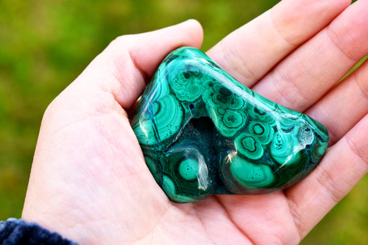 Malachite Palm Stone