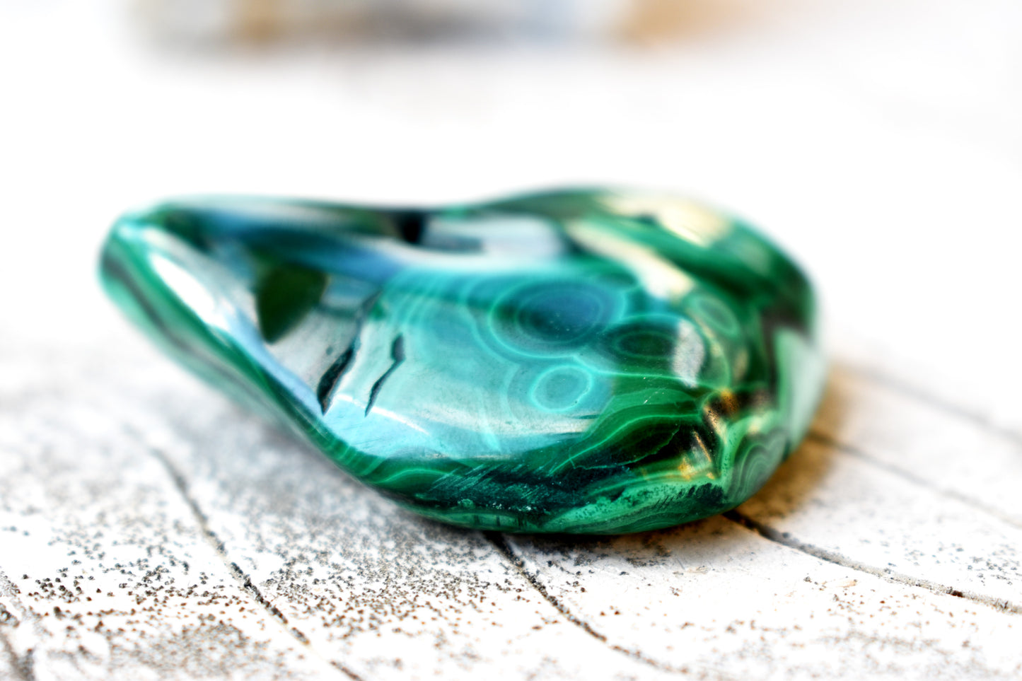 Malachite Palm Stone