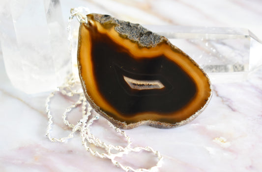 Agate Slice Necklace - Stones of Transformation