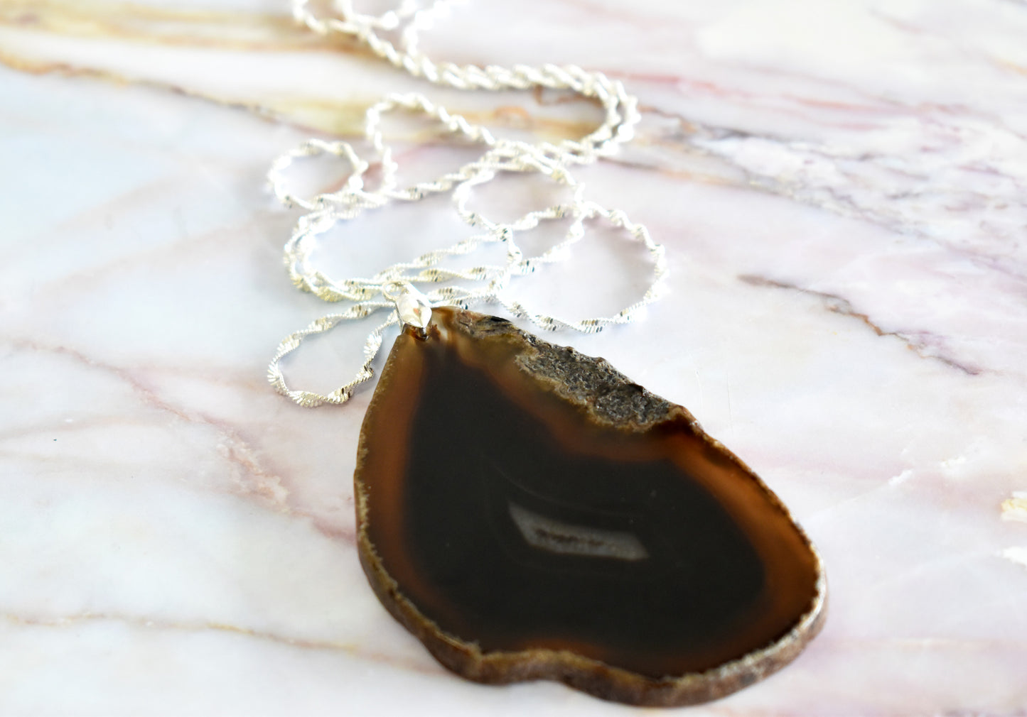 Agate Slice Necklace - Stones of Transformation