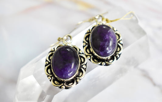 stones-of-transformation - Amethyst Earrings - Stones of Transformation -