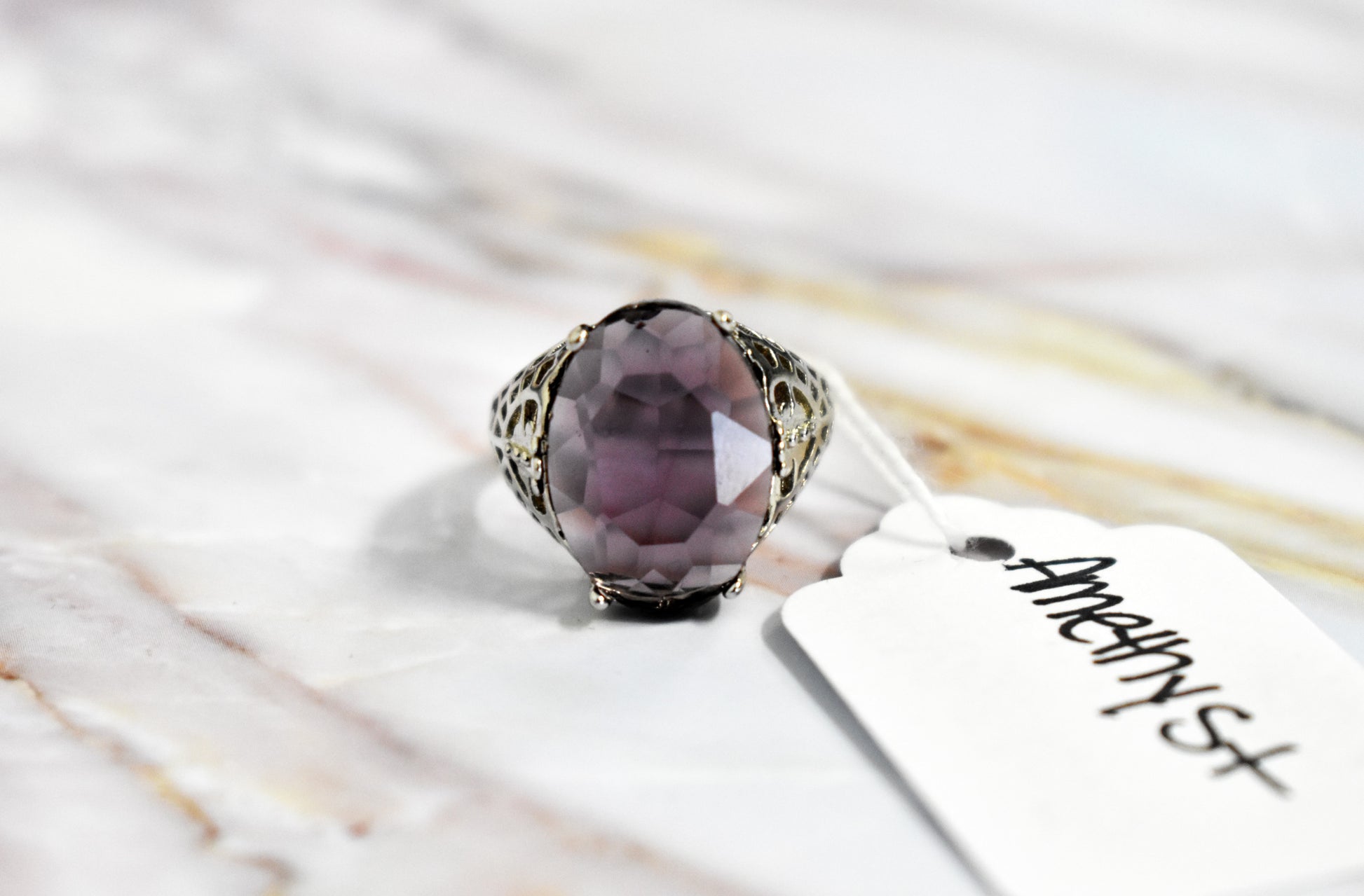 stones-of-transformation - Amethyst Ring (Size 6.5) - Stones of Transformation - 