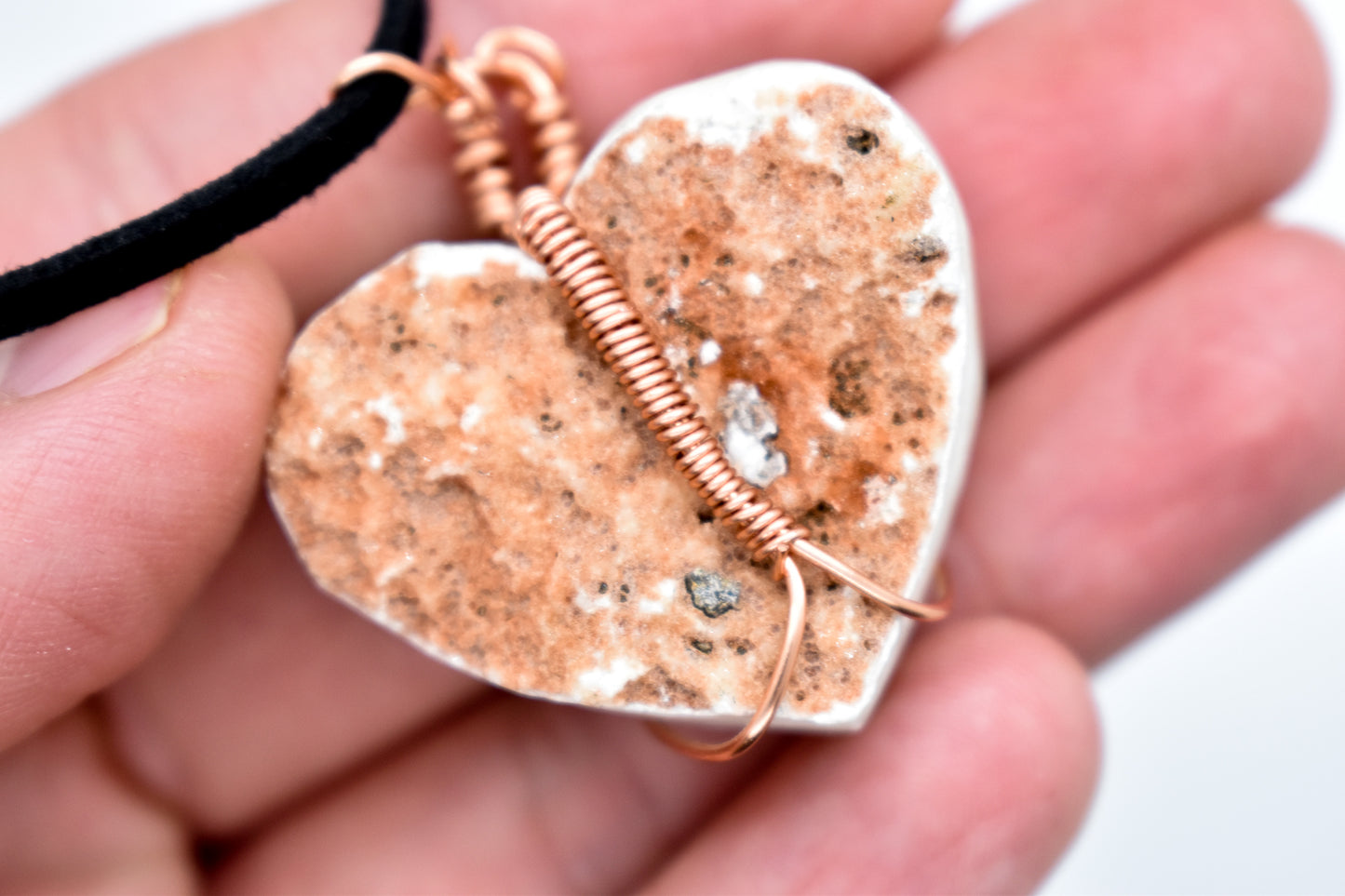 Copper Wrapped Apophyllite Cluster Necklace