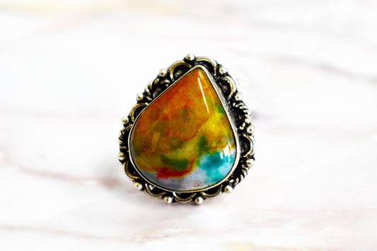 stones-of-transformation - Bloodstone Ring (Size 9.5) - Stones of Transformation -