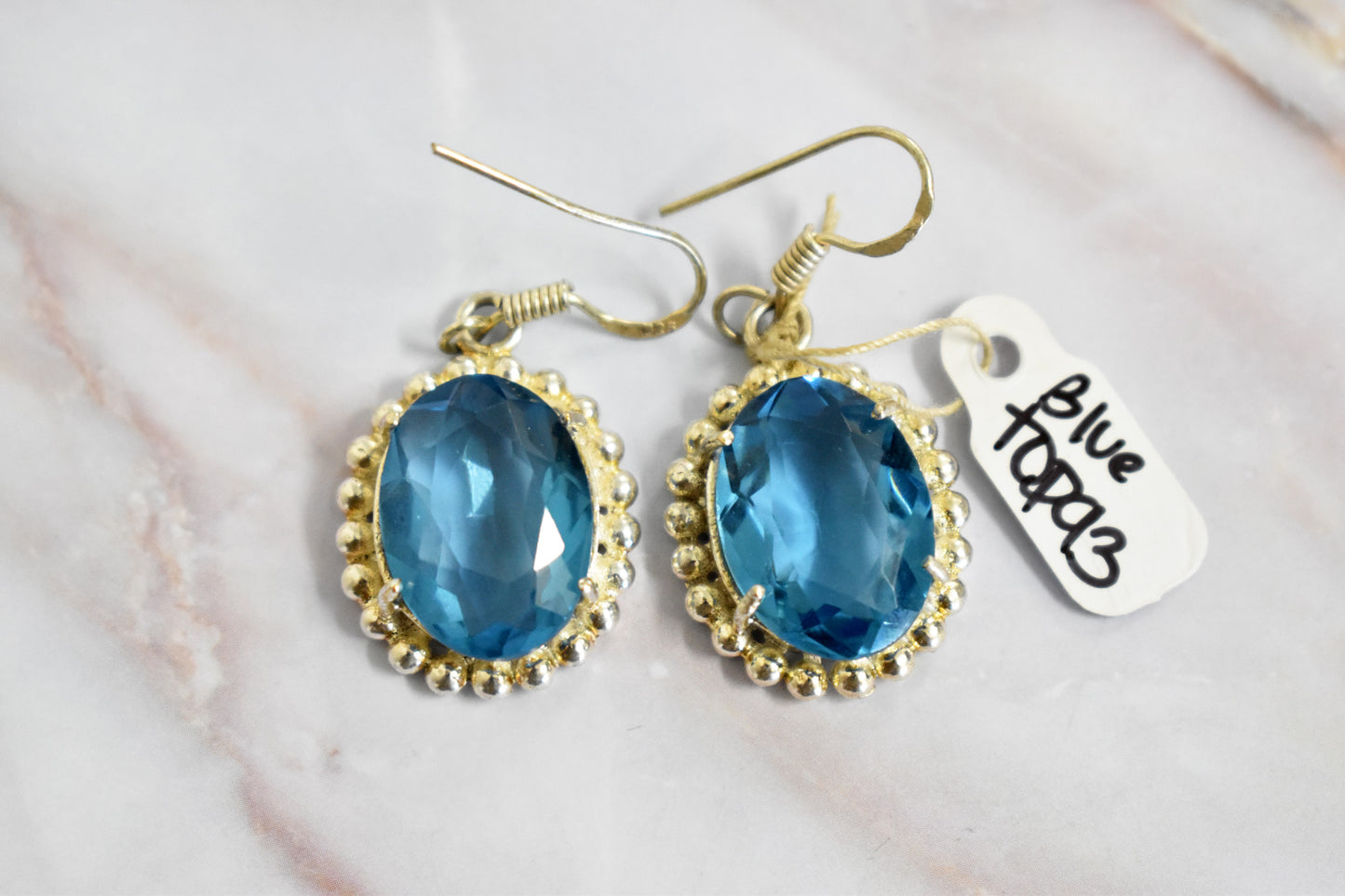 Blue Topaz Earrings