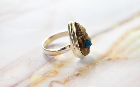 Cavansite Ring (Size 7) - Stones of Transformation