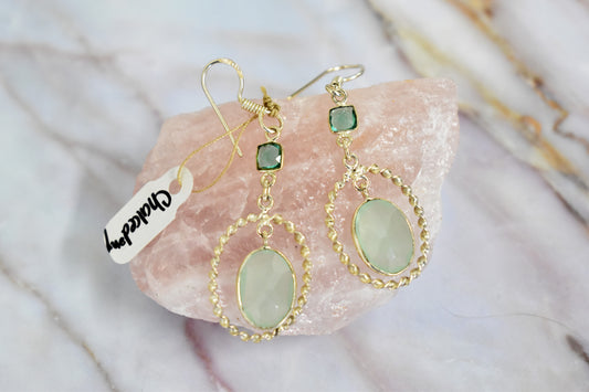 stones-of-transformation - Chalcedony Earrings - Stones of Transformation -