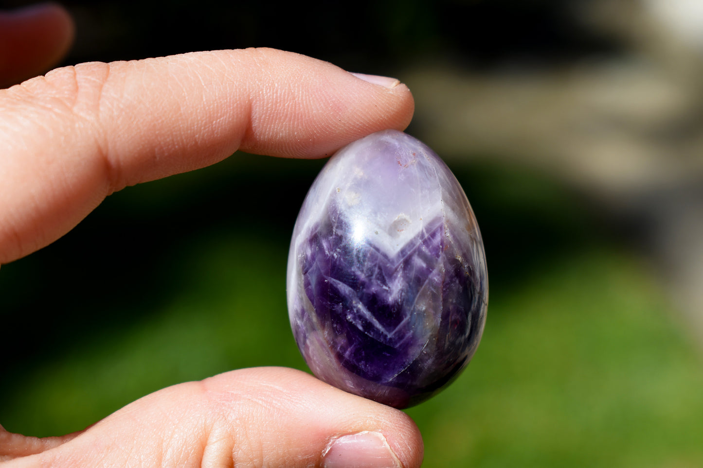 Chevron Amethyst Egg