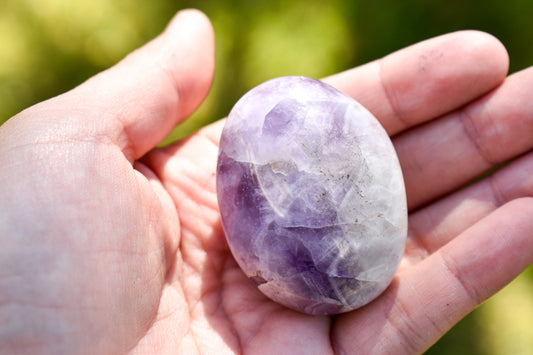 Chevron Amethyst Palm Stone