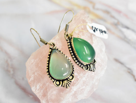 stones-of-transformation - Chrysoprase Earrings - Stones of Transformation -