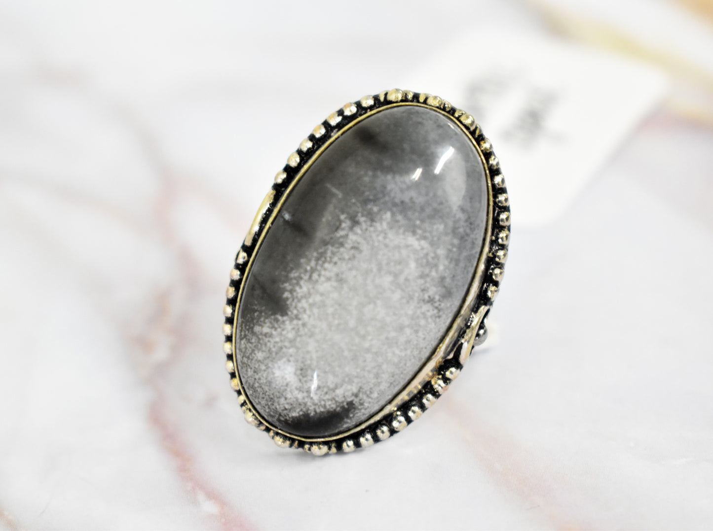 stones-of-transformation - Dendritic Opal Ring (Size 9) - Stones of Transformation -