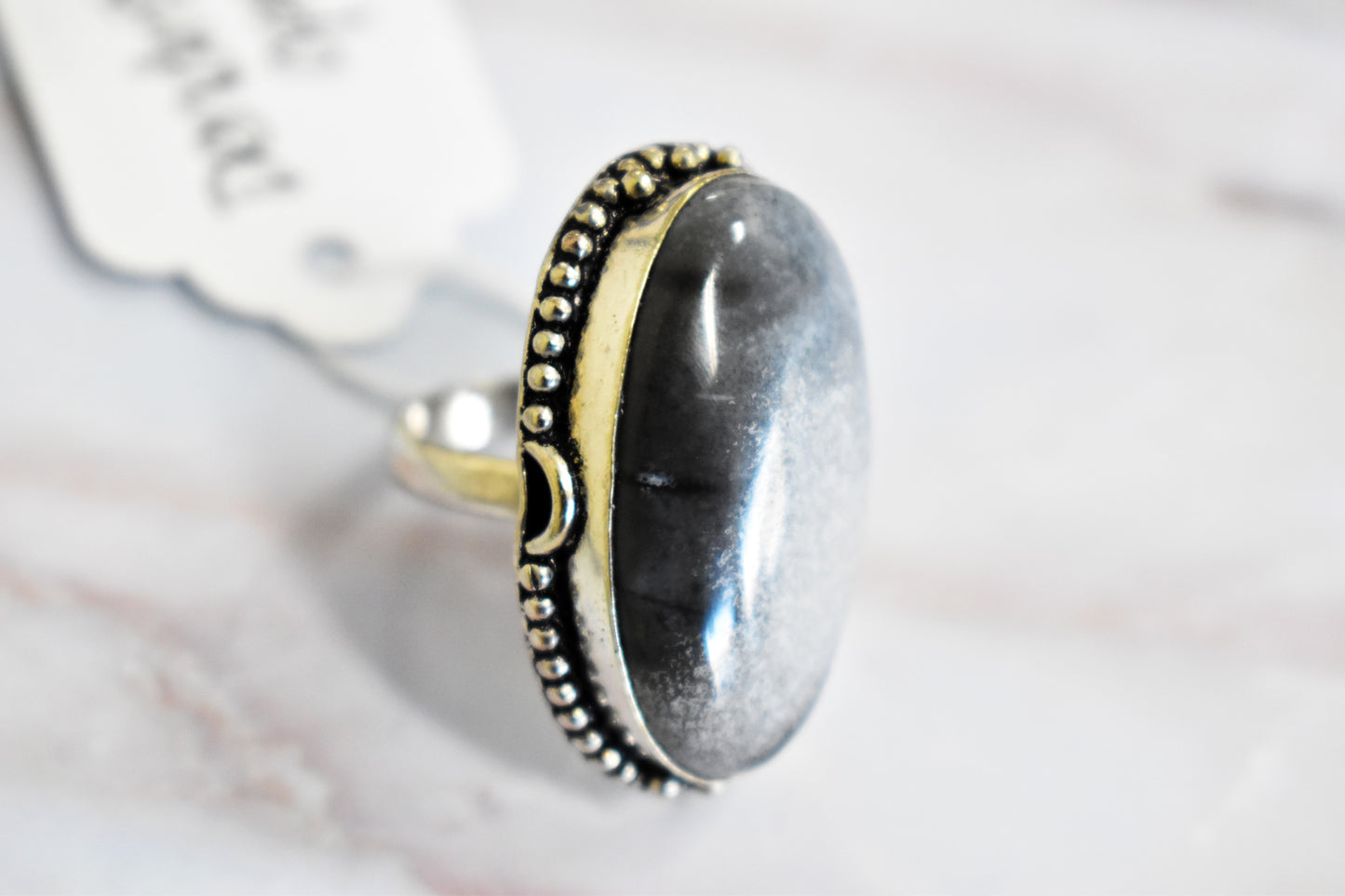 stones-of-transformation - Dendritic Opal Ring (Size 9) - Stones of Transformation -