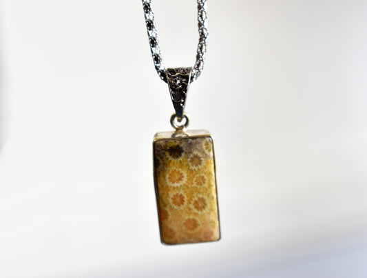 Fossil Coral Agate Necklace