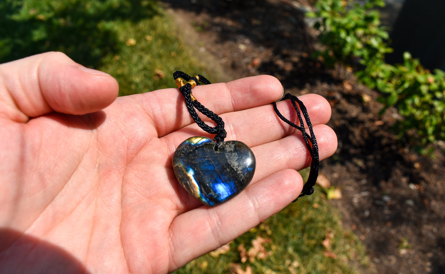 Labradorite Heart Necklace