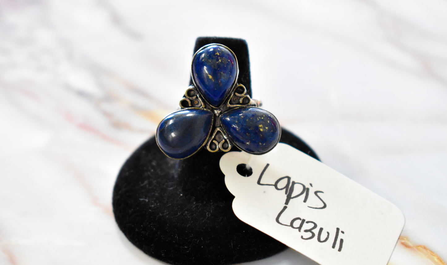 stones-of-transformation - Lapis Lazuli Ring (Size 7.5) - Stones of Transformation -