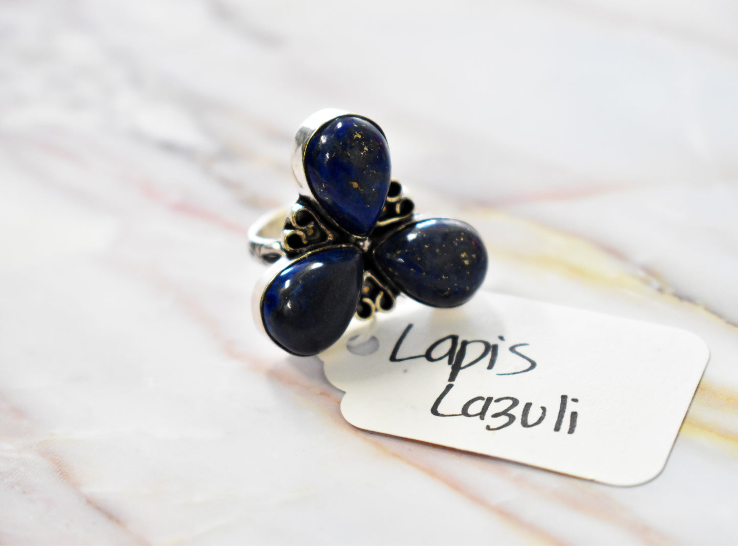 stones-of-transformation - Lapis Lazuli Ring (Size 7.5) - Stones of Transformation -
