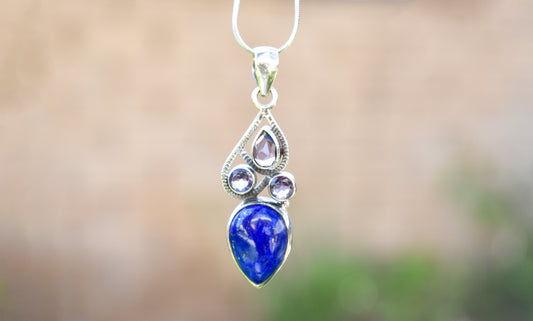 Amethyst and Lapis Lazuli Necklace