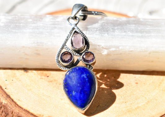 Amethyst and Lapis Lazuli Necklace