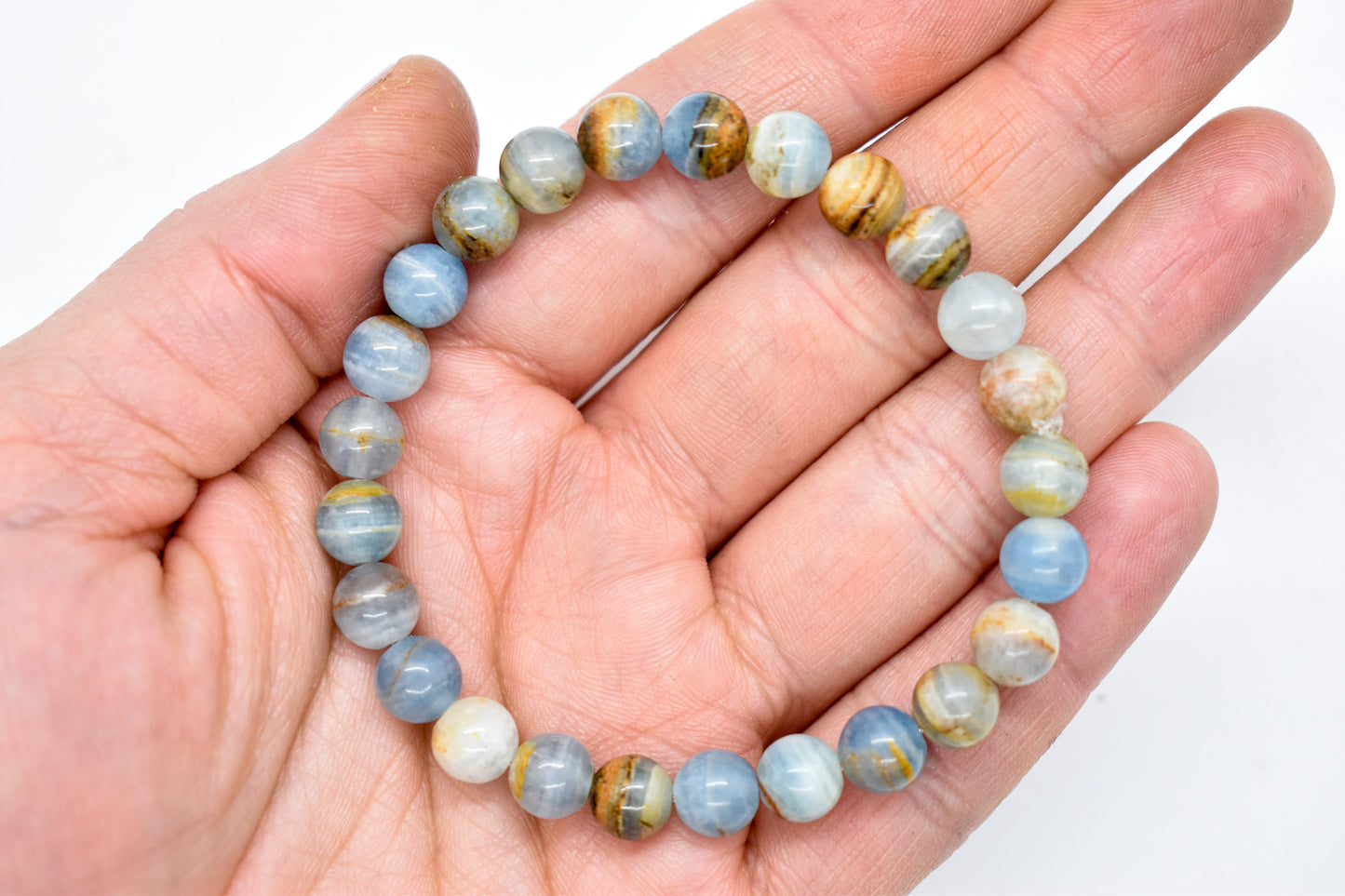 Lemurian Aquatine Calcite Bracelet