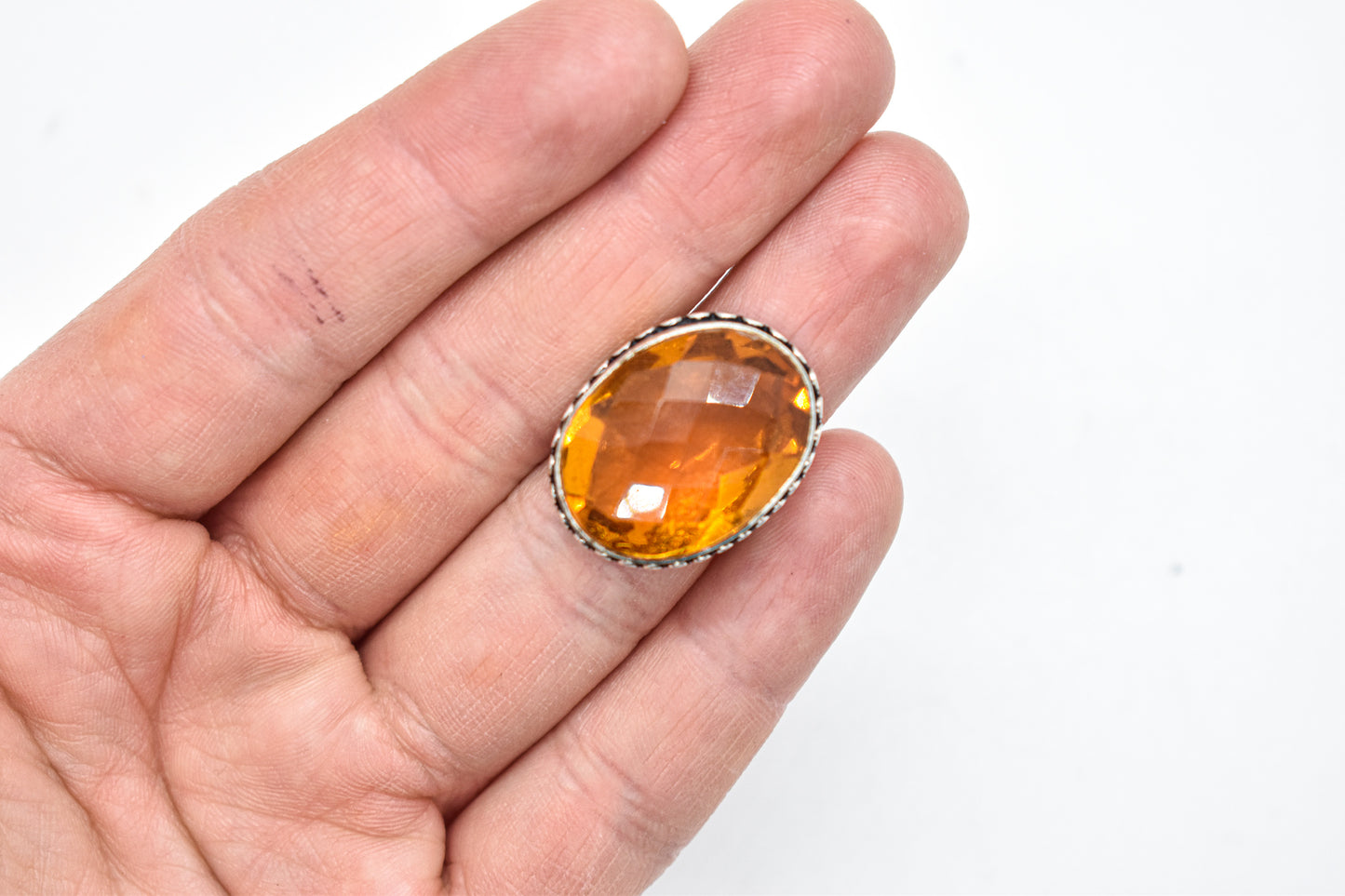 Madeira Citrine Ring (Size 6)