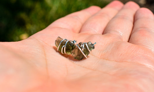 Moldavite Earrings