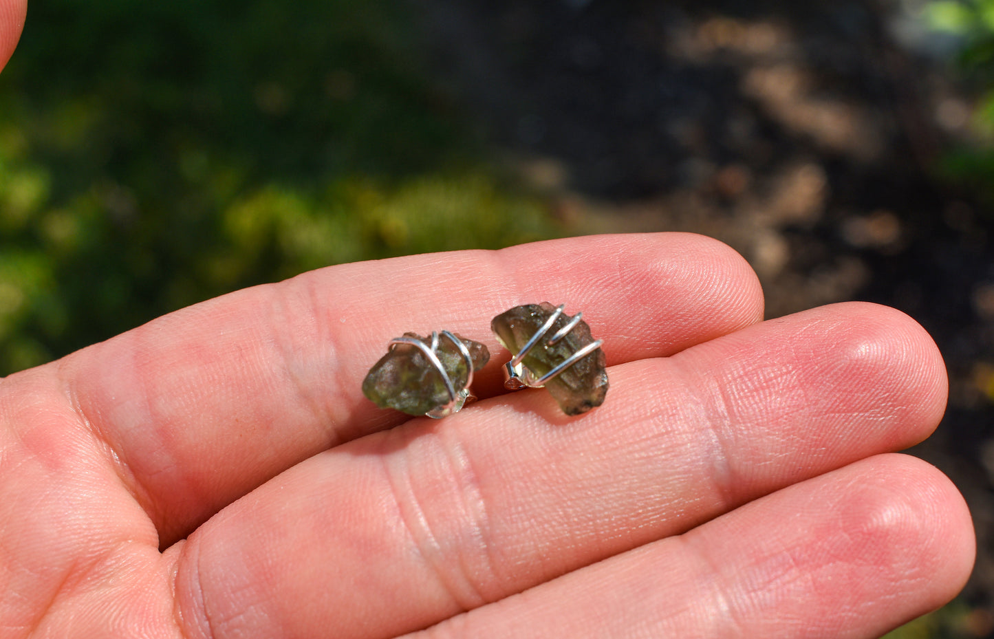 Moldavite Earrings