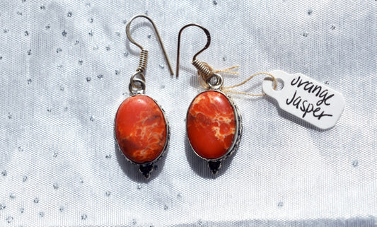 stones-of-transformation - Orange Jasper Earrings - Stones of Transformation - 