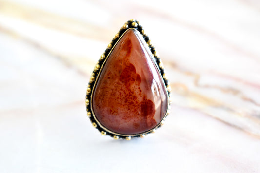 Petrified Wood Ring (Size 8)