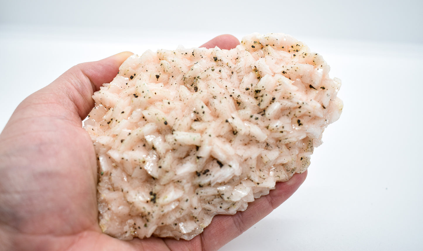 Pink Dolomite Cluster with Chalcopyrite
