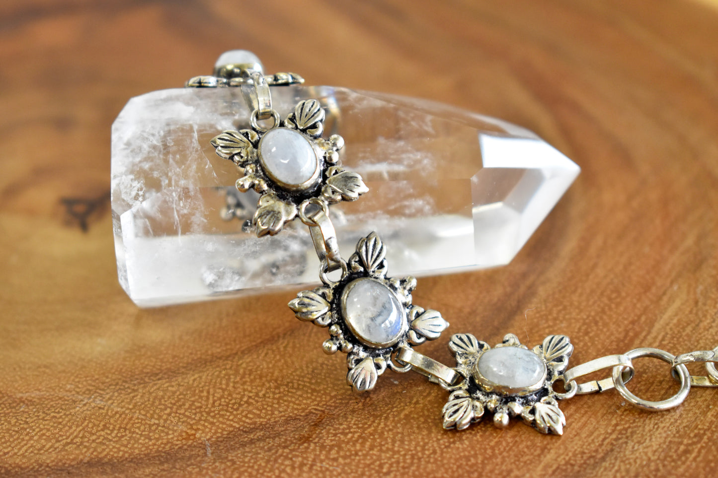 Rainbow Moonstone Bracelet - Stones of Transformation