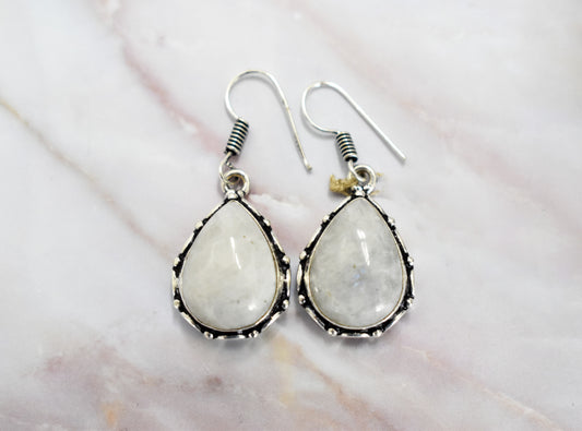 stones-of-transformation - Rainbow Moonstone Earrings - Stones of Transformation -