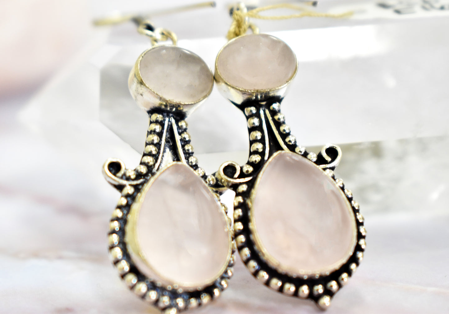 Rose Quartz Earrings