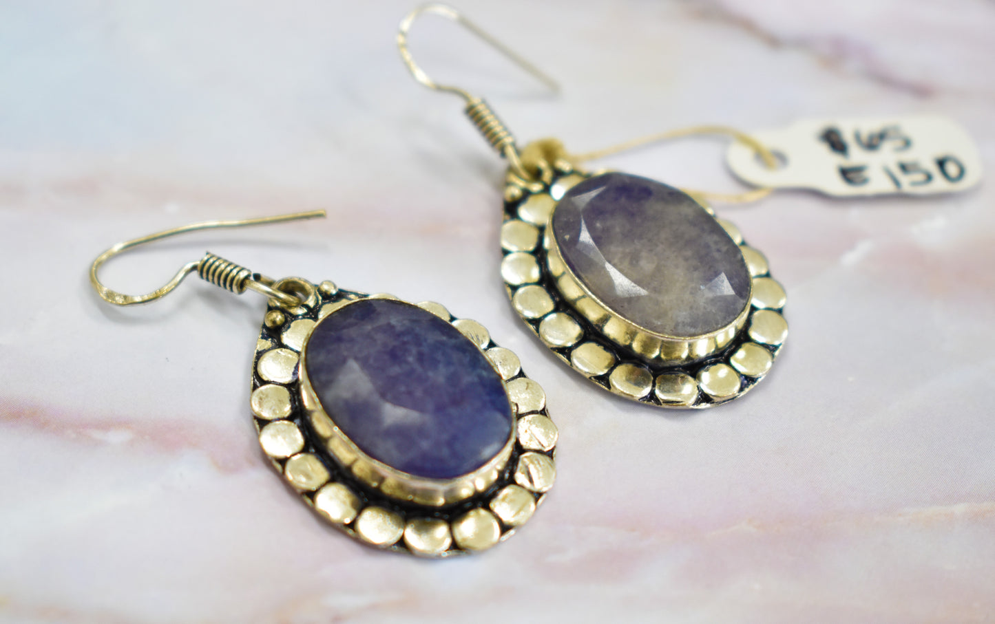 stones-of-transformation - Raw Sapphire Earrings - Stones of Transformation -