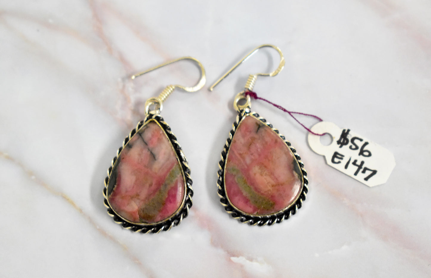 stones-of-transformation - Rhodonite Earrings - Stones of Transformation -